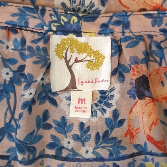 Anthro fig and flower lace top blouse sz med *C1 - Picture 7 of 7